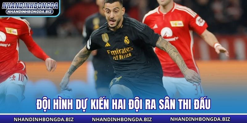 Đội hình dự kiến hai đội ra sân thi đấu