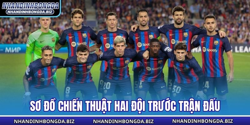 Sơ đồ chiến thuật hai đội trước trận đấu