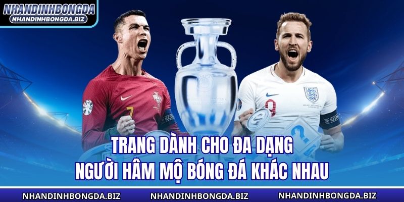 Trang dành cho đa dạng người hâm mộ bóng đá khác nhau